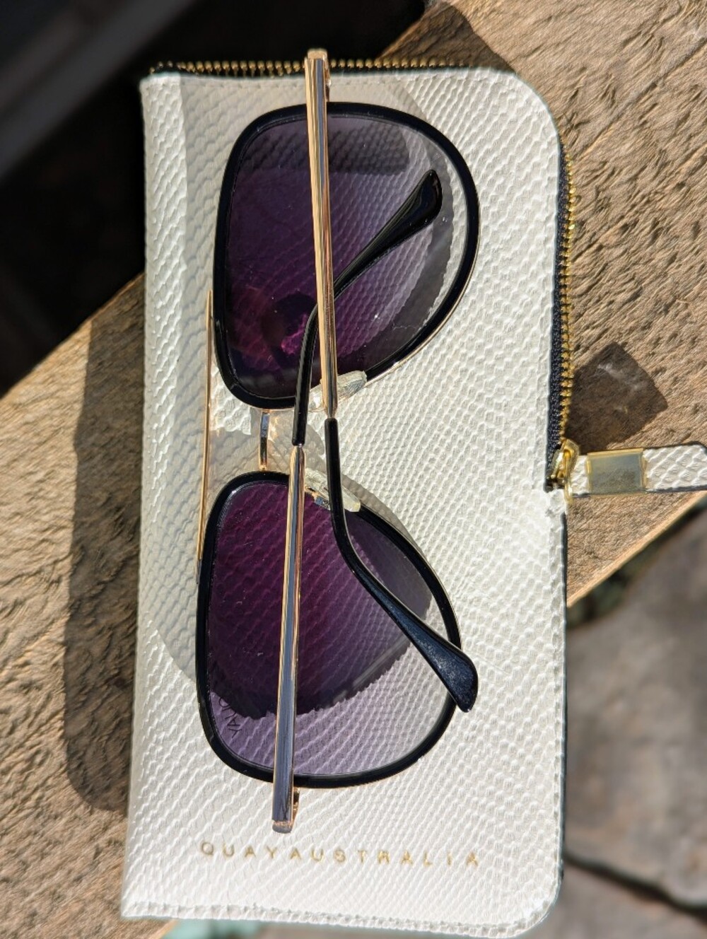 Quay Australia Black Frame Aviator Sunglasses - Picture 6 of 6